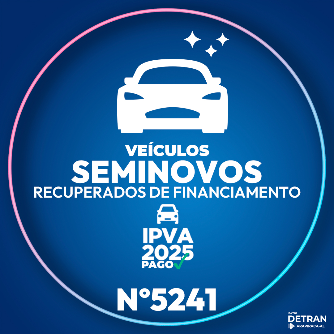 Leilão 5241 – Veículos Reintegrados de Instituições Financeiras